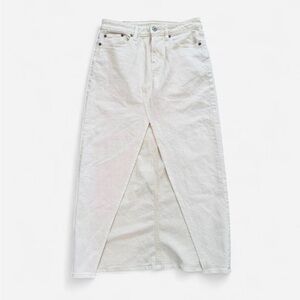 Off White Denim Maxi Skirt